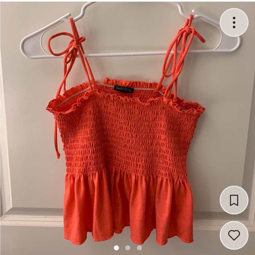 Wild fable coral tie tank top